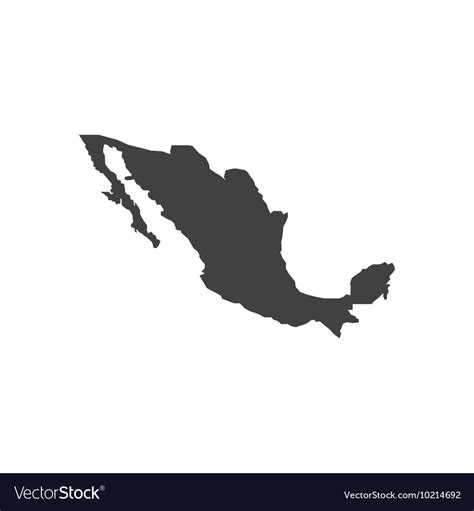 Mexico Map Silhouette