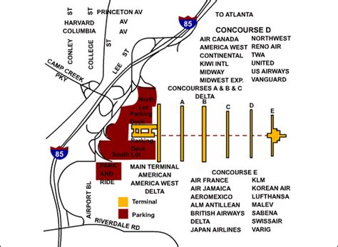 Atlanta Airport Parking Map