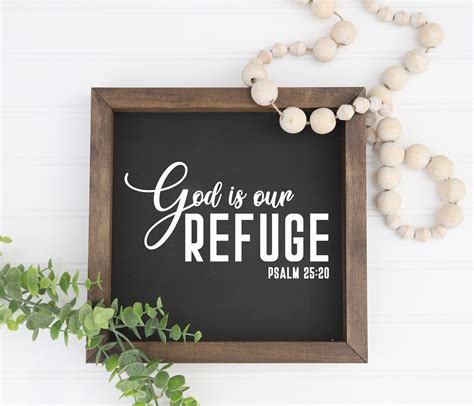 God Is Our Refuge Psalm 2520 Custom Verse Wood Sign Custom Sign