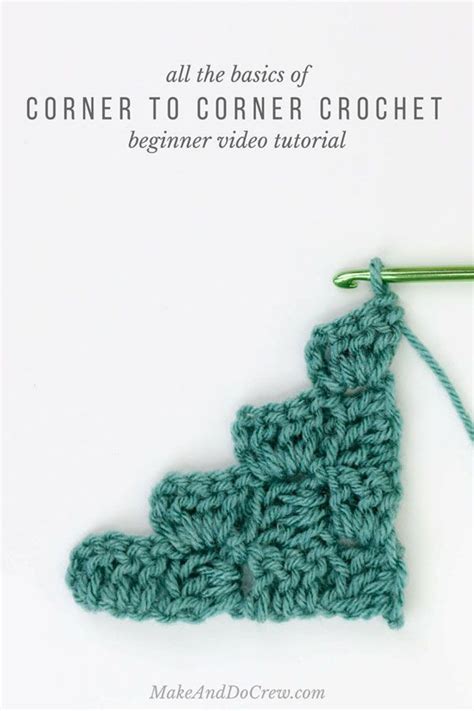 In This How To Video Tutorial Learn The Basic Corner To Corner Stitch