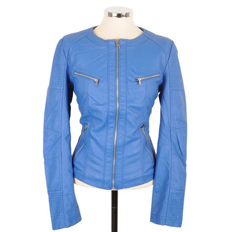 Take your look to the next level with a chic coat or a trendy trench! Blue Leather Jackets - Jackets