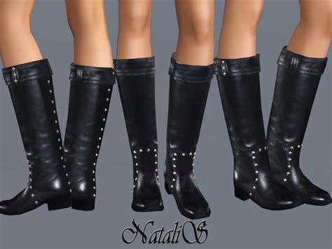 Custom Sims 3 Studded Leather Boots Ya Fa