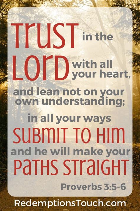 Trusting In Gods Plans And In His Path Redemptions Touch