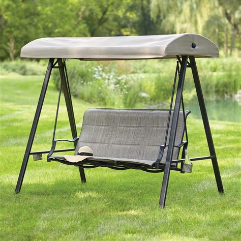 112m consumers helped this year. Leisure Season Wooden Patio Swing Seater with Canopy ...