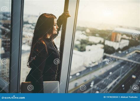 A Businesswoman Near The Window Stock Photo Image Of Leadership
