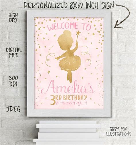 Ballerina Sign Ballerina Welcome Sign Ballerina Party ...