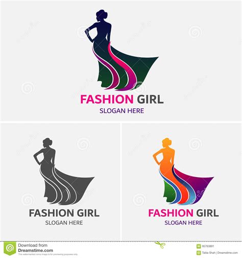 Fashion Girls Logo Template Stock Vector Illustration Of Life Pack