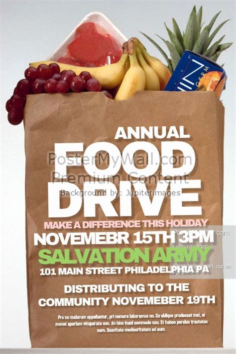 Free collection toy drive flyer template food drive flyer template microsoft new examples. √ 24 Food Drive Poster Template Free in 2020 (With images ...
