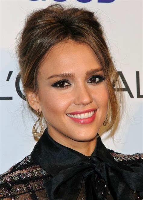 Jessica Alba Formal Updo Hairstyle For Prom Pop Haircuts