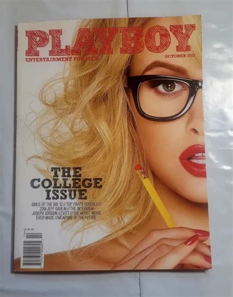 Playboy Magazine October The College Issue Girls Of Big Free