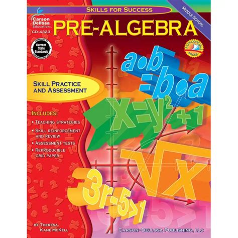 Pre Algebra Resource Book Grade 6 8 Paperback Cd 4323 Carson