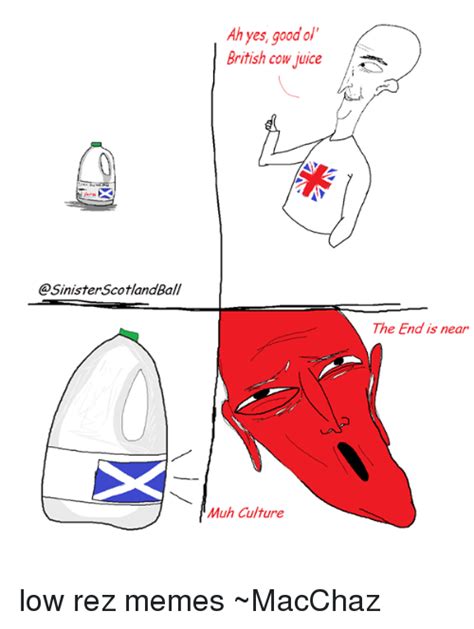 Ah Yes Good Ol British Cow Juice Scotlandball Mmuh Culture The End Is