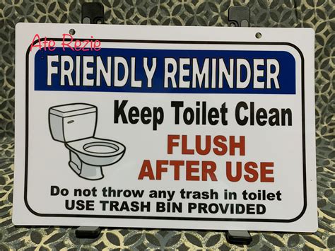 Keep Toilet Clean Flush After Use Pvc Wall Signage 78x11 Inches