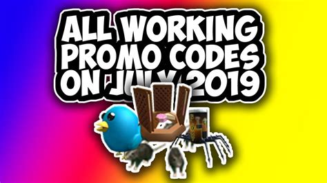All Working Promo Codes On July 2019 Roblox Youtube