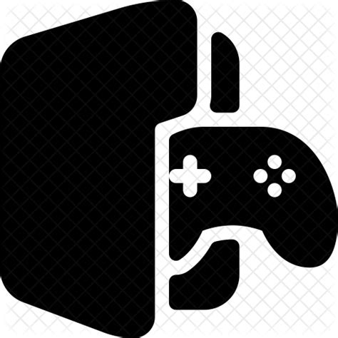 Games Folder Icon Download In Glyph Style