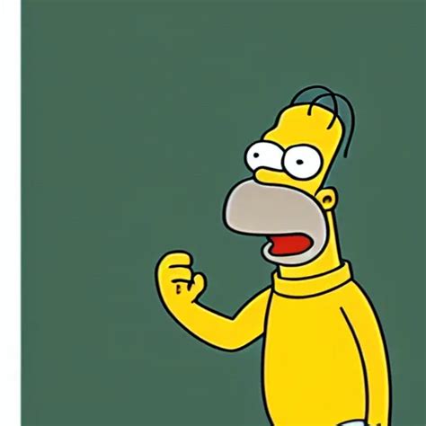 Concept Art Of Homer Simpson Yelling At Bart Detailed Stable