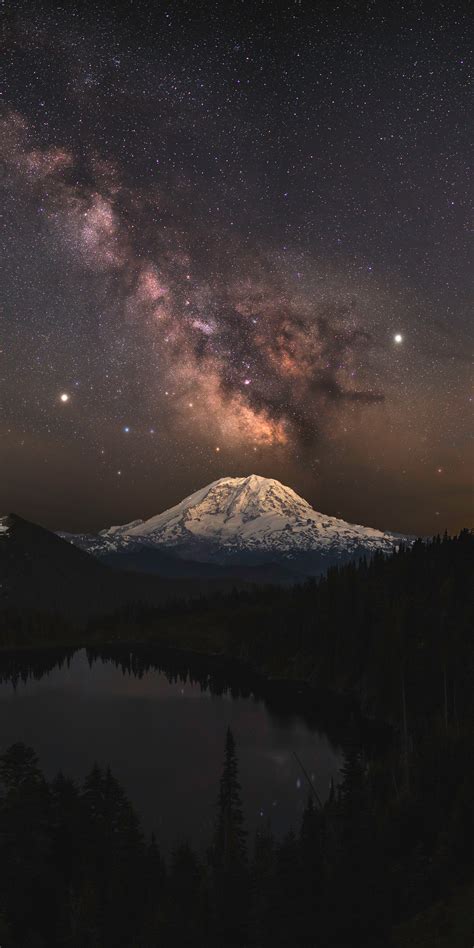 1080x2160 Milky Way Over Summt Lake One Plus 5thonor 7xhonor View 10