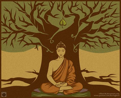 Buddha Under The Bodhi Tree By Kucingkecil Cabin On Deviantart
