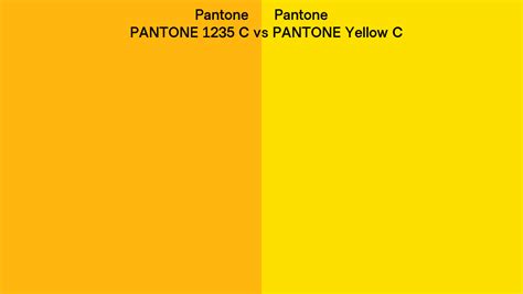 Pantone 1235 C Vs Pantone Yellow C Side By Side Comparison