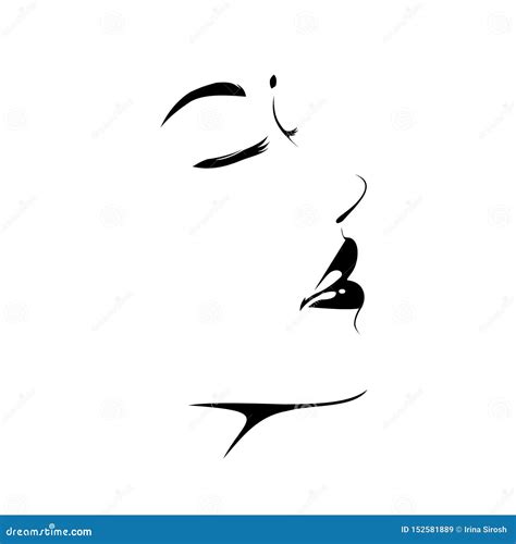 Vecteur Dicône De Visage De Femme De Couleur Joli Logo De Fille