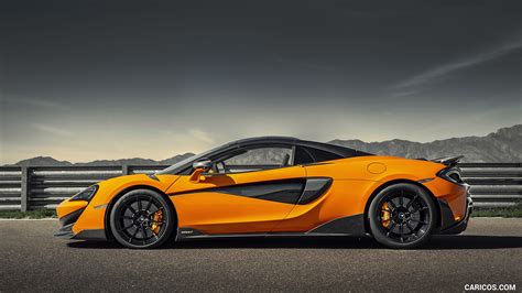 2020 McLaren 600LT Spider Color Myan Orange Side Caricos