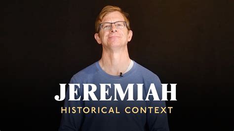 Jeremiah Book Overview Chapters 25 34 Historical Context Youtube