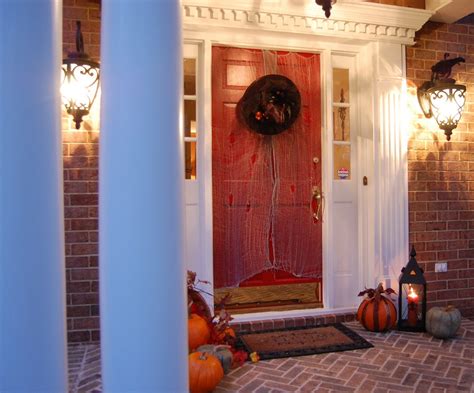 Front Porch Decorated For Halloween
