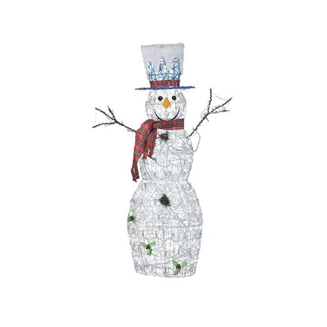 Noma Pre Lit Led Light Up Whimsical Snowman Outdoor Holiday Lawn