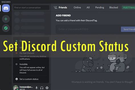 A Full Guide On How To Set A Custom Status On Discord