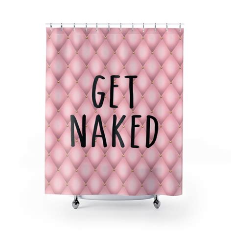 Pink Get Naked Shower Curtain Argyle Print Bath Sets Etsy