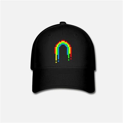 Eight Bit Rainbow Baseball Cap Spreadshirt Baseball Cap Baseball