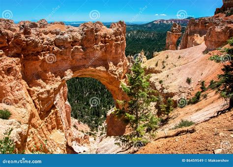 Natural Bridge Arch In Bryce Canyon National Park Utah Stock Image