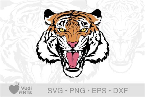 Tiger Svg Roaring Tiger Svg Png Eps Dxf Vector