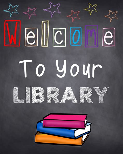 Welcome To Your Library Poster Welcome To Your Library Sign Etsy