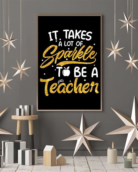 Teacher Sparkle 11x17 Poster Sparkle Shirt Home Decor Decals