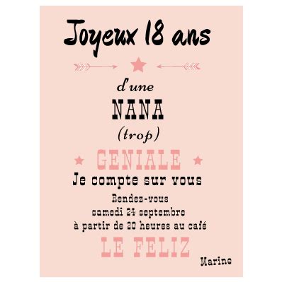 Citation Anniversaire 18 Ans Fille