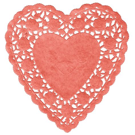 6 Red Paper Heart Doilies 1000case