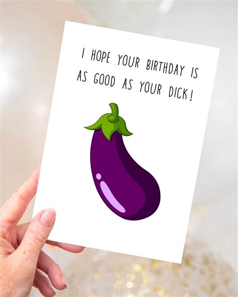 I Hope Your Birthday Is As Good As Your Dick Folded Card Art Etsy