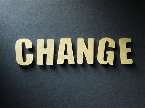 The Word Change On Paper Background Stock Image Image Of Ripped