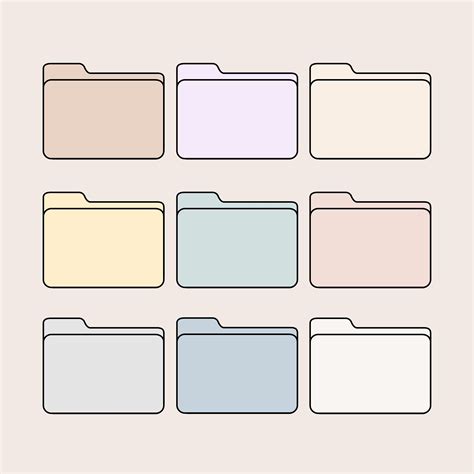 Folder Icons For Mac Computers Neutral Color Folder Icons For Etsy