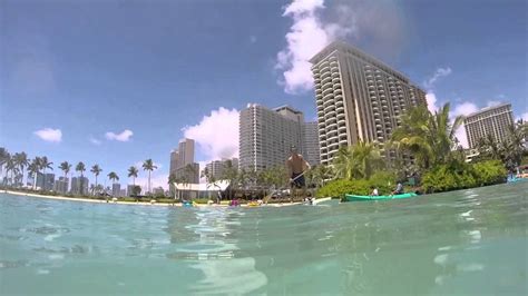 Paddle Boarding At The Hilton Hawaiian Village Lagoon Youtube