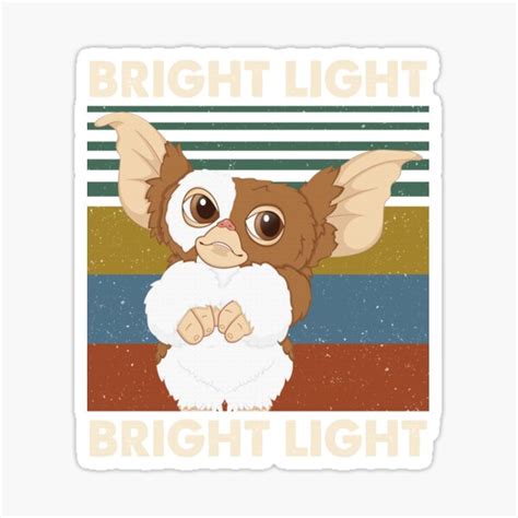 Bright Light Vintage Gremlin Lovers Movie Gizmo Sticker By Cwqszc