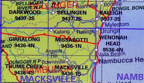 Missabotti 9436 1 N Nsw Topographic Map Abc Maps