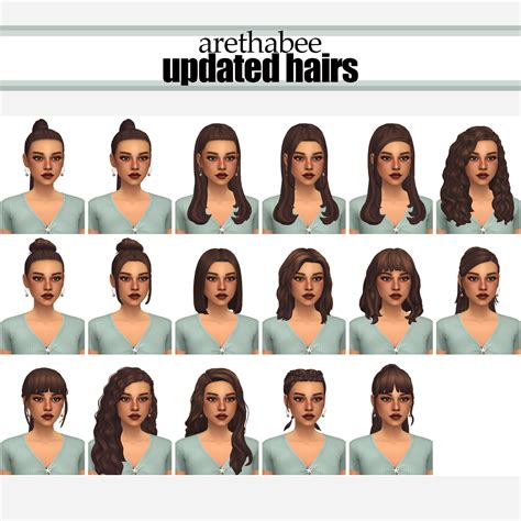 17 Hairs Updated At Arethabee Sims 4 Updates