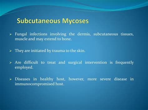 Ppt Mycetoma And Other Subcutaneous Mycoses Powerpoint Presentation