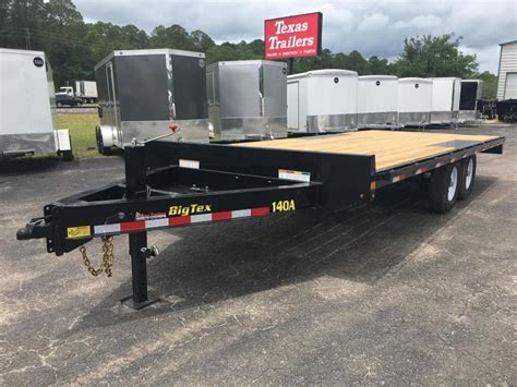 14oa 20 8sir Big Tex 20 Deck Over Flatbed W 8 Slide In Ramps Texas