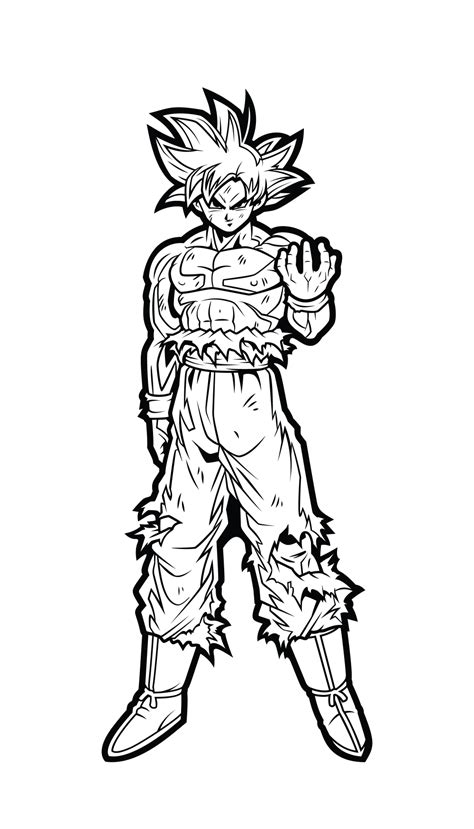 Printable Goku Ultra Instinct Coloring Page Porn Sex Picture