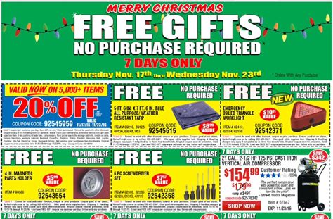 Below are 43 working coupons for harbor freight coupons printable free from reliable websites that we have updated for users to get maximum savings. Harbor Freight Tools | Four FREE Gifts with Coupon (NO Purchase Required) | SHIP SAVES