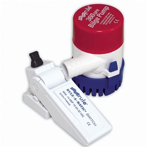 RULE 360 GPH Bilge Pump W Rule A Matic FLOAT SWITCH Island Inflatables