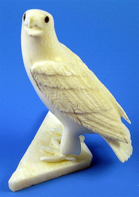 Eagle Ivory Standing Alaskan Ivory Carving